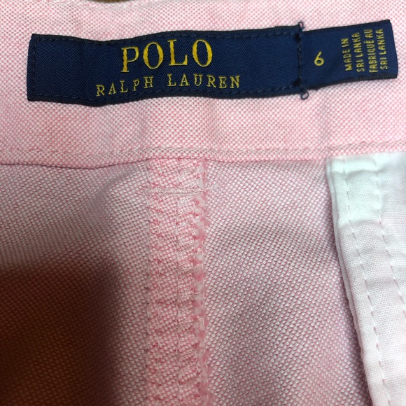 Polo Ralph Lauren Petal Pink Chino Shorts Size 6 Pony Logo Preppy Coastal - Picture 4 of 9